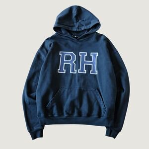 Rhude RH‎ Logo Hoodie Mens Navy Audacity To Dream Streetwear L Large